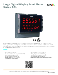 Thumbnail of document Data Sheet - DDL Large Digital Panel Meter
